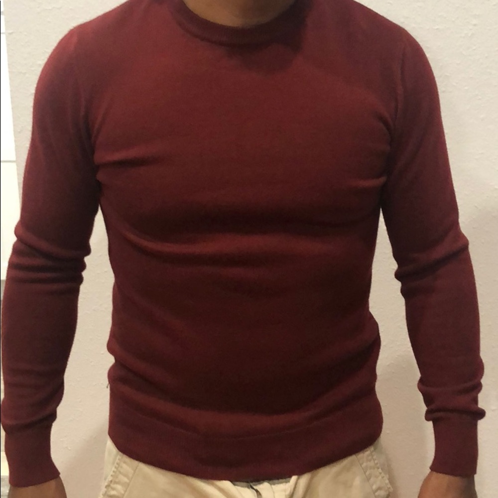 Forever 21 Men’s Burgundy Long-Sleeve Sweater
